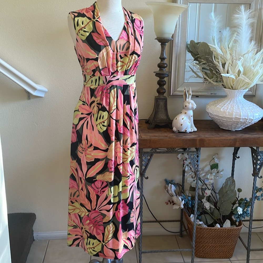 Chico’s Tropical Easy Travel Maxi Dress